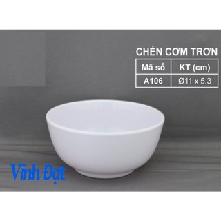 Combo 5 Chén Ăn Cơm Màu Đen, Nâu Trắng, Bát Ăn Cơm Melamine Cao Cấp