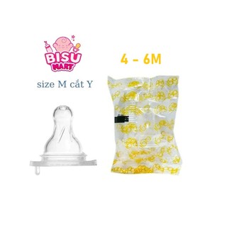 Combo 5 Núm vú Cổ Hẹp AGI núm ty silicon mềm cho bé Size S M L