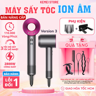  Máy Sấy Tóc Ion Âm Cao Cấp 2 Chiều Nóng Lạnh 3 Tốc Độ Gió Công Suất Mạnh Sấy Khô Nhanh Tặng Đầu Sấy Tạo Kiểu 