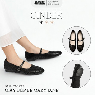  Giày Búp Bê Nữ CINDER Mũi Nhọn Đế Bệt Mary Jane Lưới Quai Ngang Kiểu Dáng Đơn Giản | UNDER THINKER 