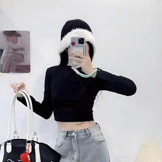 Áo Croptop Nữ Tay Dài CinZy SG Form Ôm Body Chất Liệu Thun Mịn Co Giãn Free Size