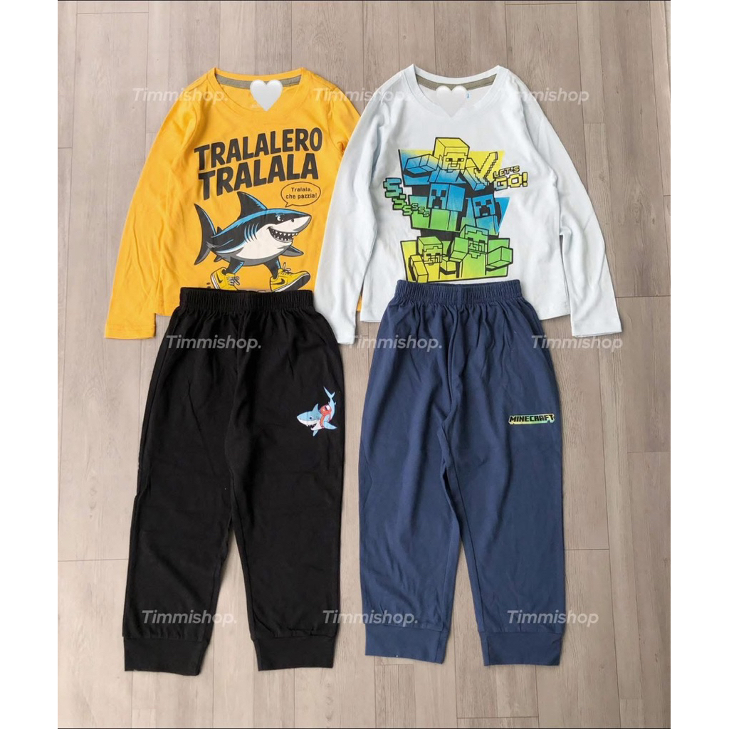 Bộ Bingbong Daì Tay Thu Đông Bé Trai VNXK Robot Set Bộ Cotton Thu Mặc Nhà Đi Học BB100 14 đến 37kg