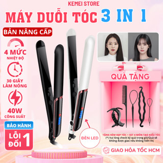  Máy Duỗi Tóc 3 in 1 Phiên Bản Nâng Cấp Koremi Kẹp Duỗi Uốn Cúp Máy Uốn Tóc Làm Xoăn Lọn Tự Nhiên Phù Hợp Mọi Loại Tóc 