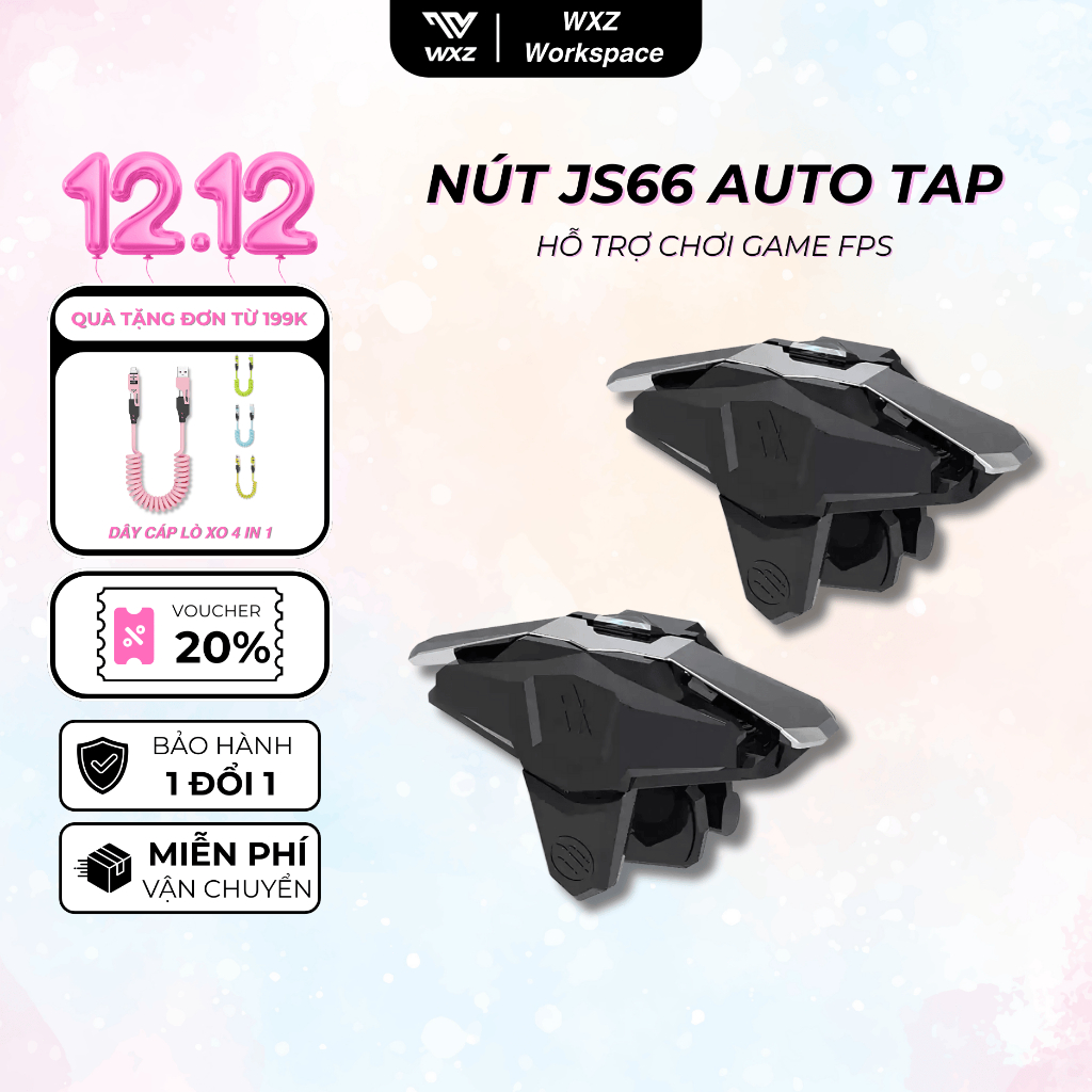 Nút Bấm Chơi Game JS66 Auto Tap Thiết Kế Cơ Học Nhạy Hỗ Trợ Điều Khiển Khi Chơi Game Trên Điện Thoại
