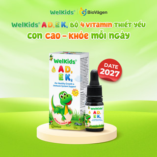 WelKids ADEK bổ sung D3K2 kết hợp Vitamin A, E hỗ trợ nâng cao đề kháng, phát triển chiều cao
