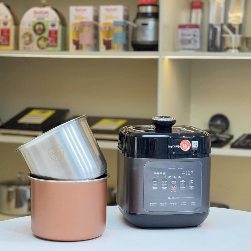 Nồi cơm áp suất đa năng Joyoung JHPC-5100 2 lòng nồi inox và chống dính