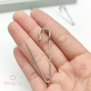 *(Set 3 cái) Cài áo kim băng màu đồng và cài áo kim băng inox gắn hoa/phụ kiện