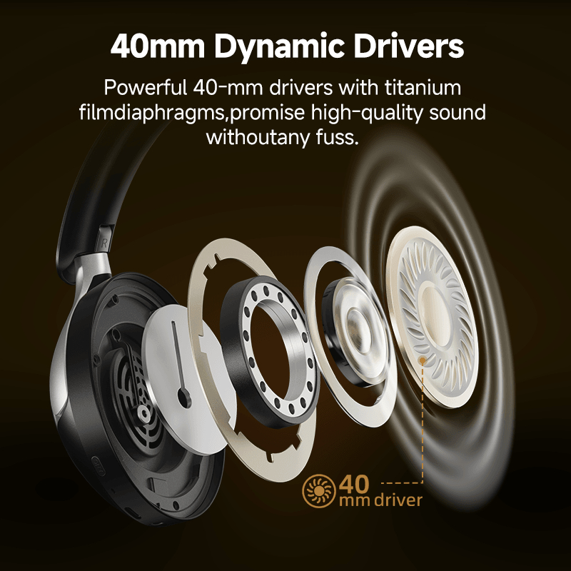 Tai Nghe Chụp Tai Không Dây QCY H3 Pro (BL v5.4, 55H, 50dB ANC, Hi-Res Audio & LDAC, Custom App & Dual Connectivity) | BigBuy360 - bigbuy360.vn
