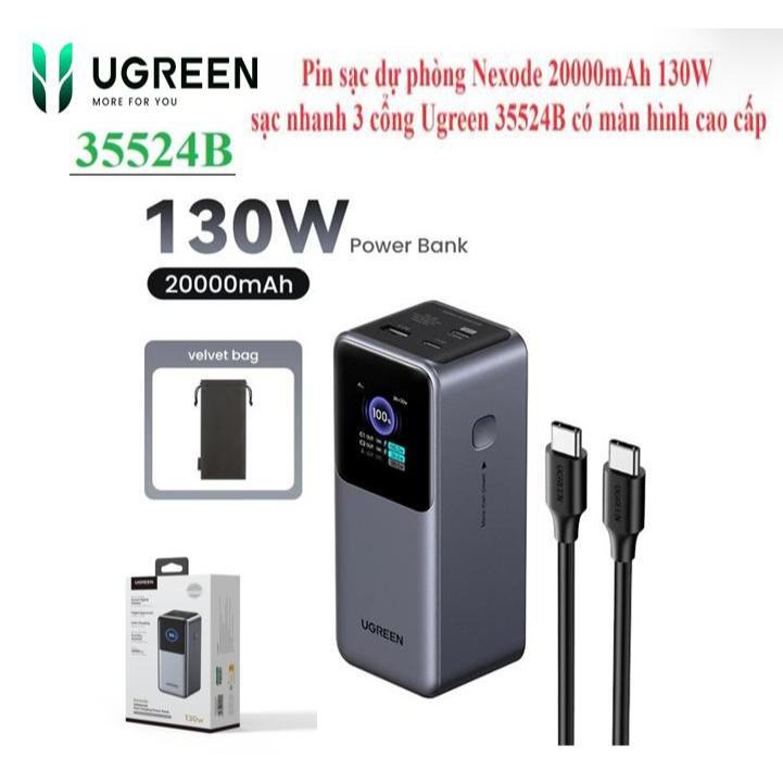 Pin sạc dự phòng 20000 mAh Ugreen 35524B PB721 25188 PB720 60689 PB198 loại Cao Cấp