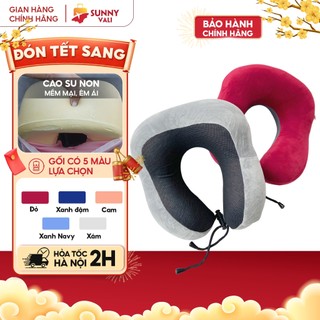  Gối cổ cao su non dáng vuông SUNNY GC01 đi du lịch văn phòng 