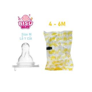Núm vú Agi Cổ Hẹp núm ty silicon mềm cho bé Size S M L