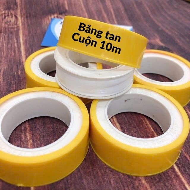 Băng Tan Cao Su Non Cuộn 10m – Quấn Ống Nước, Ren Vòi, Chống Rò Rỉ