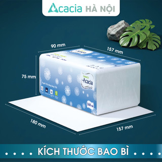 Combo 10 gói Giấy ăn rút lụa cao cấp ACACIA 480 tờ (160 lần rút), 3 lớp