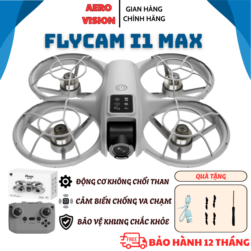 Flycam I1 Max, Bản nâng cấp nhỏ gọn dễ điều khiển, Flycam, Động cơ không chổi than, Flycam giá rẻ