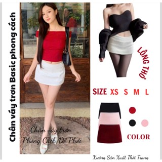 Chân Váy Trơn Basic Phong Cách Y2K Trắng Đen Ngắn Mini Chất Kaki