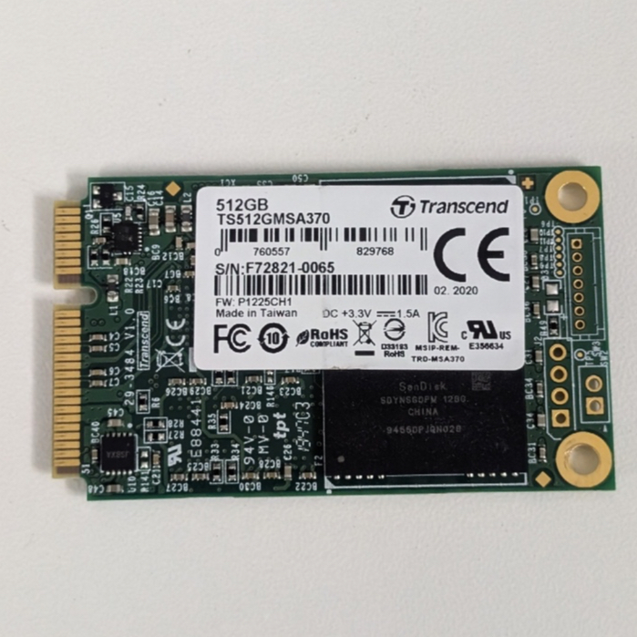 SSD mSATA Transcend 512GB TS512GMSA370 chip MLC siêu bền -  Bảo Hành 12T