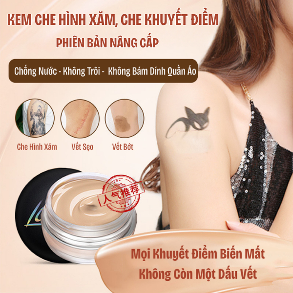 Lovein Kem Che Hinh Xăm Bản Nâng Cấp Che Phủ 24h Che Mọi Loại Hình Xăm, Khuyết Điểm, Chống Nước, Siê