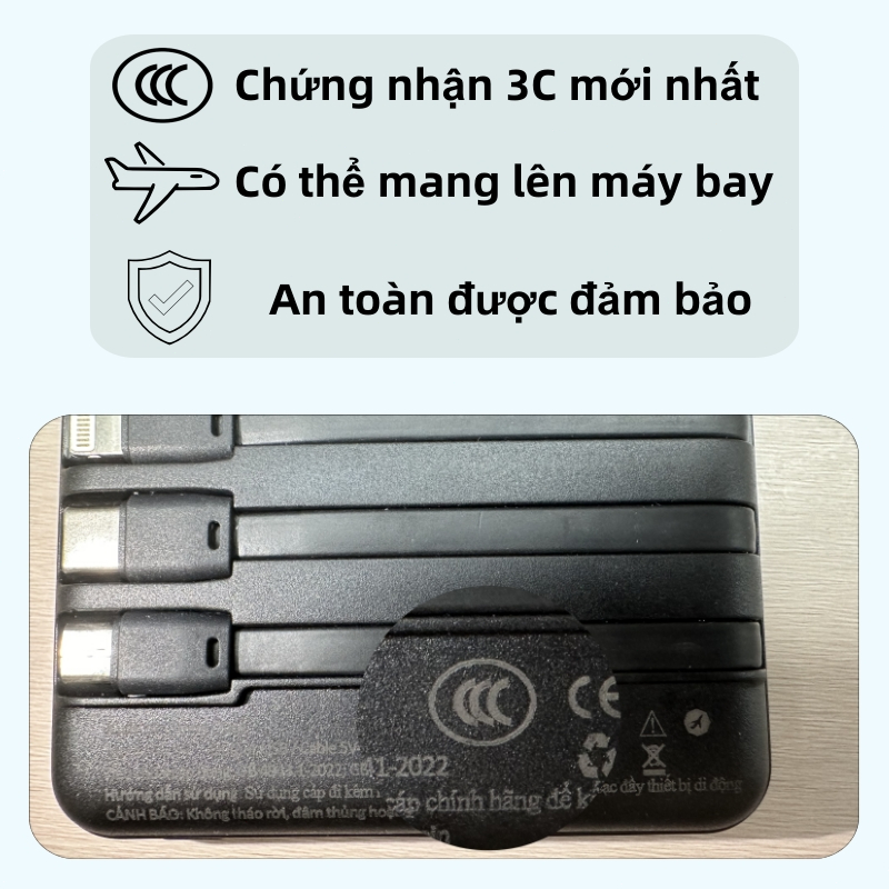 【Giao hàng toàn quốc】PIn 20000mAh Có sẵn dây, hỗ trợ sạc nhiều thiết bị sạc | BigBuy360 - bigbuy360.vn