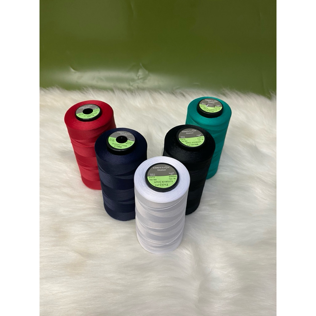 - Tơ Trắng Đen COATS GRAMAX Tex18 5000m