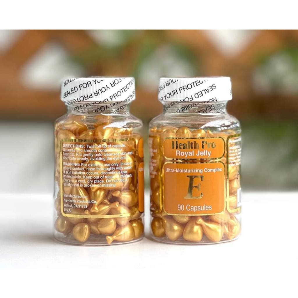 Viên Tinh Chất Dưỡng Mặt - Hũ serum dưỡng da Vitamin E Health Pro 90 viên dạng viên nang của mỹ