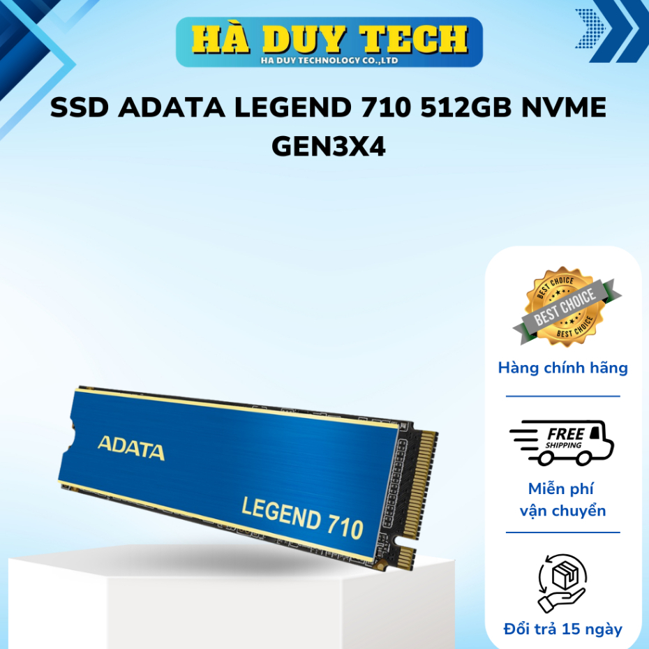 SSD ADATA LEGEND 710 512GB NVME GEN3x4 - Chính Hãng - BH 36T - HaDuyTech
