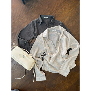   SMOR.VN  Áo sơmi vạt chéo xỏ dây Hiri 