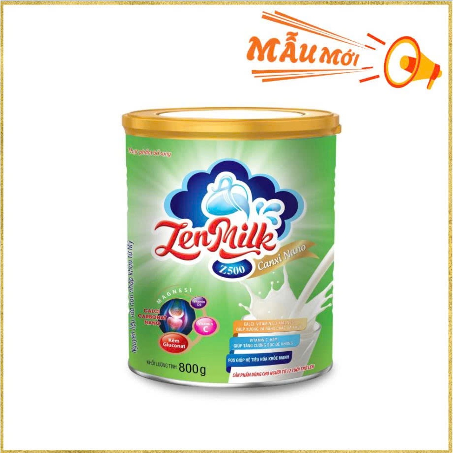 ZENMILK CANXI NANO Z500 - CANXI NANO BỔ SUNG CANXI GIÚP XƯƠNG RĂNG CHẮC KHOẺ