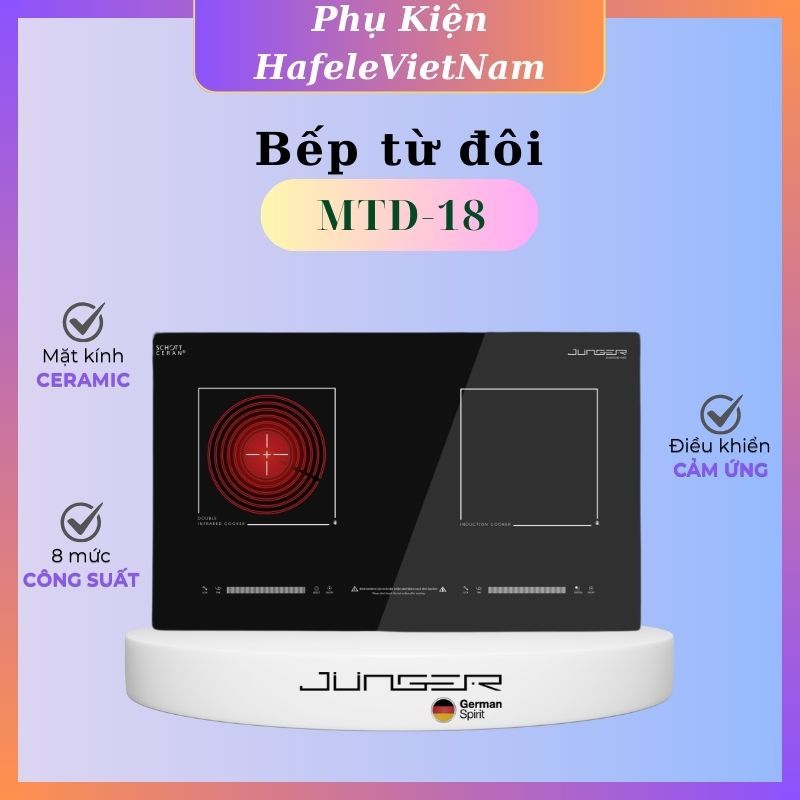 Bếp từ hồng ngoại Junger MTD-18 / Tặng Bộ nồi inox Junger JC_100 ( 13 món)