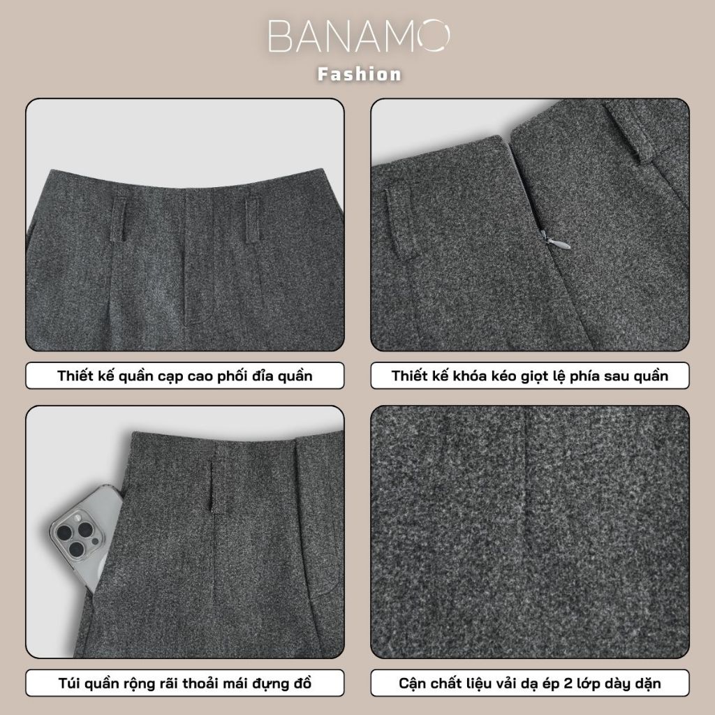 Quần short nữ BIGSIZE Banamo Fashion quần cạp cao có lót trong form rộng hack dáng che khuyết điểm tôn dáng 690 | BigBuy360 - bigbuy360.vn