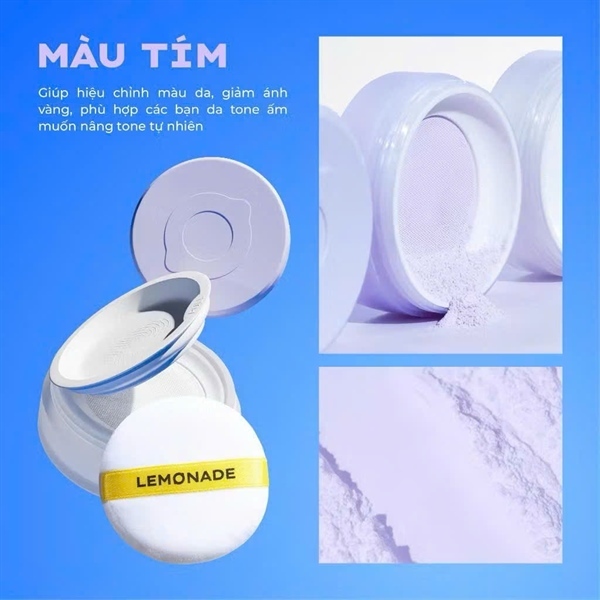 [LEMONADE]Phấn phủ mỏng nhẹ kiềm dầu thuần chay chống nắng Lemonade Supermatte No Makeup Lose Powder