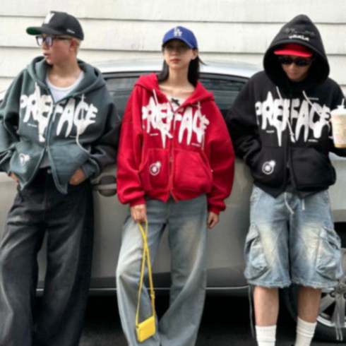 Áo Khoác Nỉ Bông In Nổi Boxy THREE STARS Unisex_SSSTore