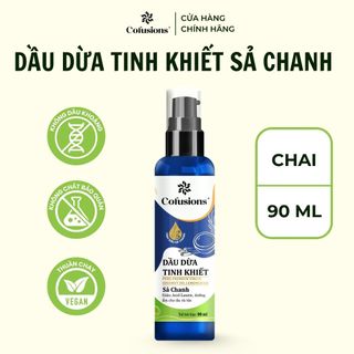 [NHÃN MỚI COFUSIONS] Dầu dừa tinh khiết mỹ phẩm hương sả chanh Cofusions - Chai 90ml - Coconut Oil
