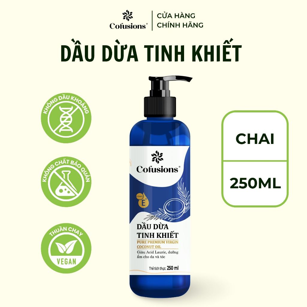 [NHÃN MỚI CFS] Dầu dừa tinh khiết mỹ phẩm Cofusions 250ml