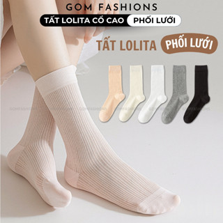  Tất lolita cổ cao phối lưới GOMTAT vớ nữ lưới mùa hè thoáng khí siêu mỏng thấm hút mồ hôi - MIA-24293 