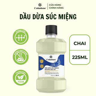 [NHÃN MỚI CFS] Dầu dừa súc miệng Cofusions hương bạc hà thơm mát 225ml/ chai