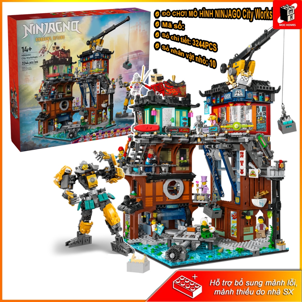 Đồ chơi lắp ráp mô hình sáng tạo NINJAGO City Workshops 71837 | 3244PCS