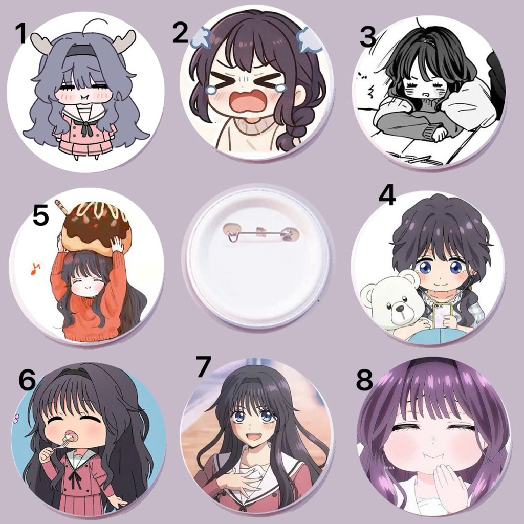 Huy hiệu hình hoa thơm kiêu hãnh waguri kaoruko 3 cáikhqcs nhau / huy hiệu waguri kaoruko Kaoru Hana