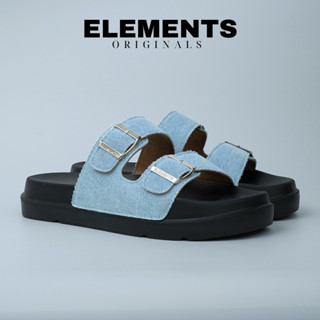   TẶNG VỚ  E12DX - Dép ELEMENTS Originals Blue Buckle Sandals Dép quai denim - Dép Nam Nữ Unisex 