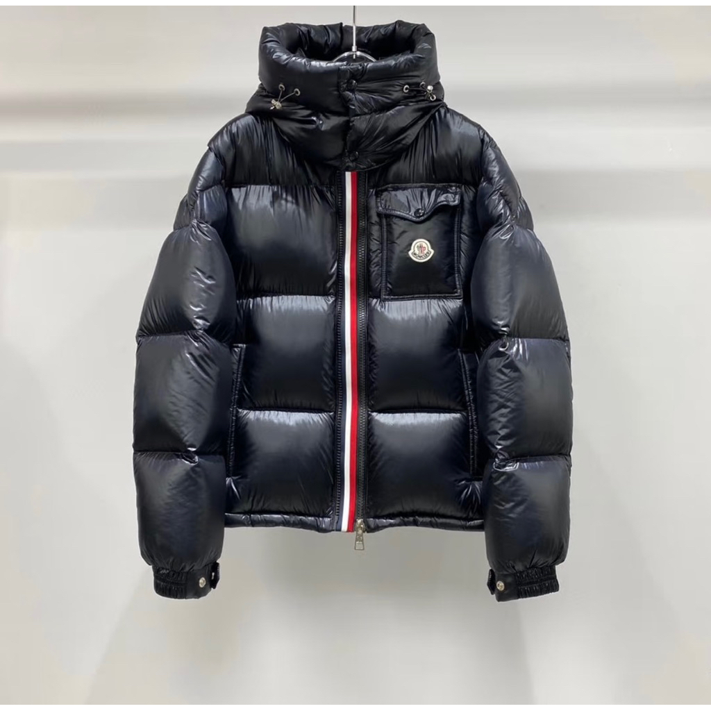 ⚡️ Hight Quality : Áo Khoác Phao Lông Vũ -Moncler Phối Viền Sọc.Mũ Tháo rời.Hàng bản cao cấp