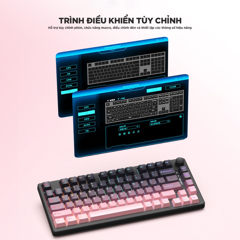 Bàn phím cơ không dây k81pro LED RGB HOTSWAP K81/87 phím kết nối 3 meod Có dây/ không dây 2.4G/Bluetooth Kết nối PC/iPad | BigBuy360 - bigbuy360.vn