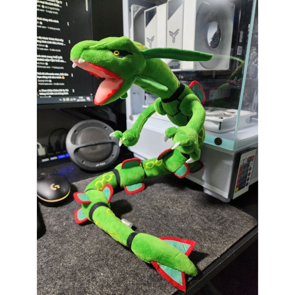 Gấu pokemon Rayquaza cũ có khớp, pokemon plush, gấu  bông 2hand