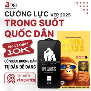 Kính cường lực iPhone WUKONG 4D full màn (6-16 Pro Max) – Dễ dán, 9H chống trầy xước, viền cong