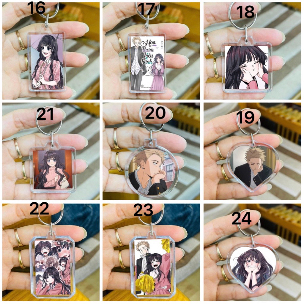 Móc treo khoá hoa thơm kiêu hãnh waguri kaoruko / móc khóa waguri kaoruko Kaoru Hana wa Rin to Saku