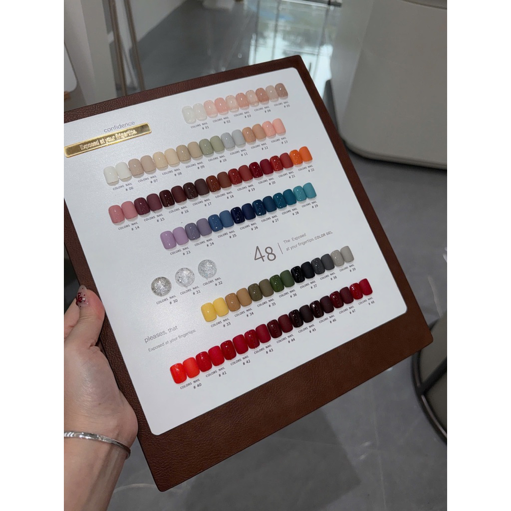 Set sơn OL.VN 48 màu kèm bảng xịn chất sơn đặc mịn mướt