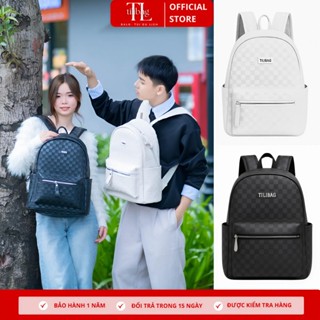 Balo Da PU CHẤT LƯỢNG Dập Vuông Cao Cấp Nam, Nữ – Chống Nước, Nhiều Ngăn Tiện Lợi, Phong Cách Unisex