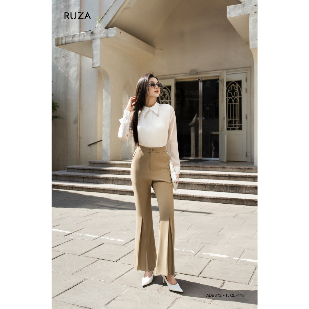 Quần tây nữ ống loe RUZA thời trang công sở chất dày dặn QLF147 QLF148