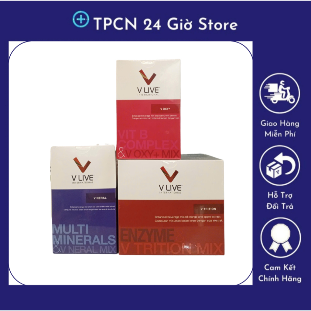 Bộ 3 Vlive gồm V Oxy, V Neral, V Oxy chính hãng