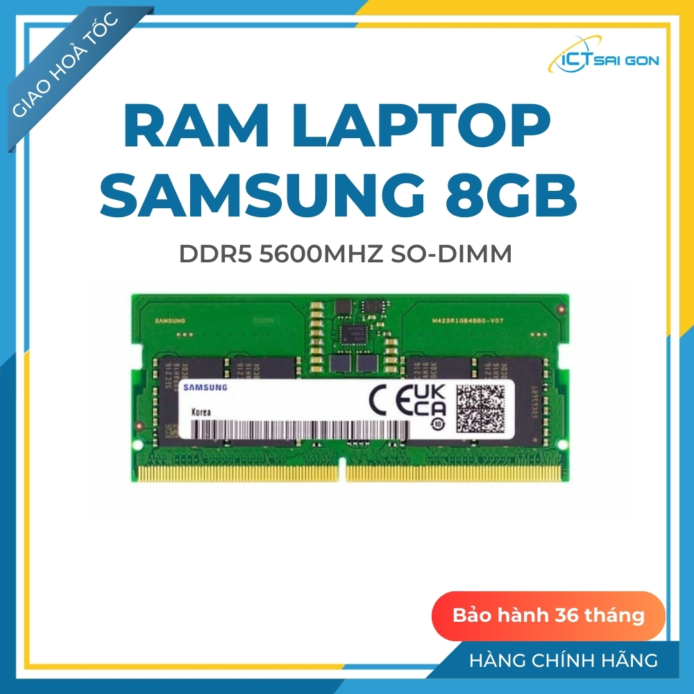 [Chính Hãng] RAM Laptop Samsung DDR5 5600MHz (8GB) - Bus 5600 SODIMM - Chuẩn Mới, Tốc Độ Cao Cho Lap