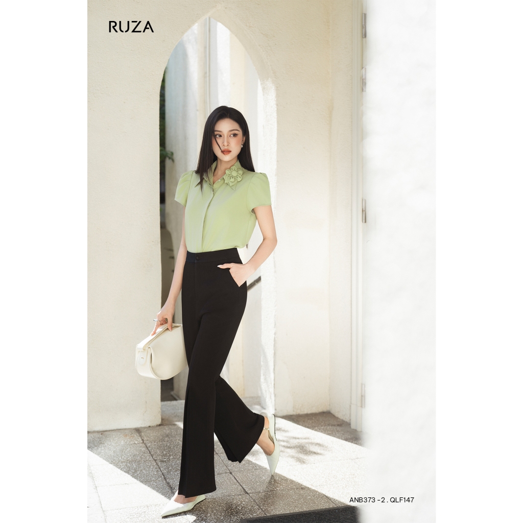 Quần tây nữ ống loe RUZA thời trang công sở chất dày dặn QLF147 QLF148