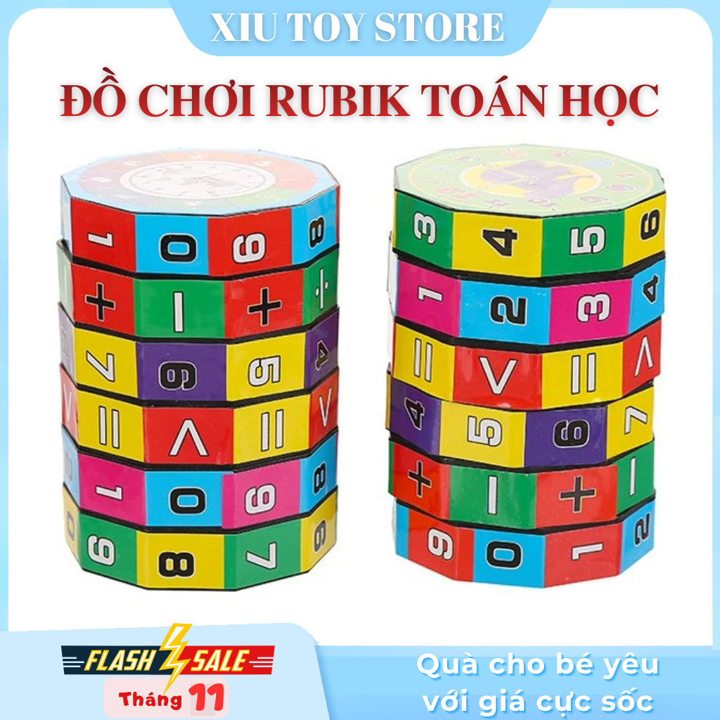 Đồ Chơi Rubik Toán Học (Hàng Loại 1), Rubic Cho Bé Vừa Giải Trí Vừa Giúp Bé Tư Duy Tính Toán